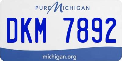MI license plate DKM7892