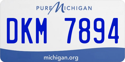 MI license plate DKM7894