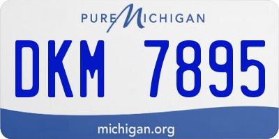 MI license plate DKM7895
