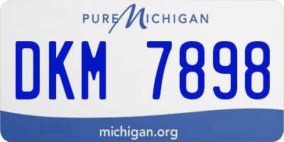 MI license plate DKM7898