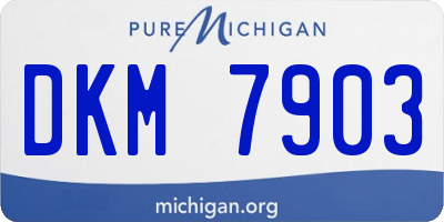 MI license plate DKM7903
