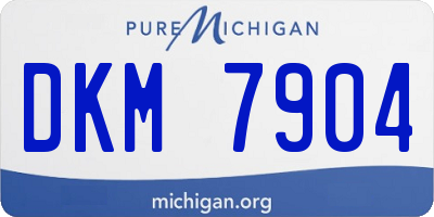 MI license plate DKM7904