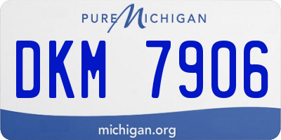 MI license plate DKM7906