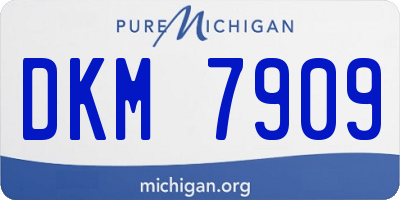 MI license plate DKM7909