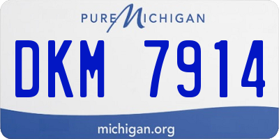 MI license plate DKM7914