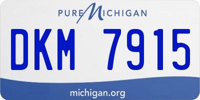 MI license plate DKM7915