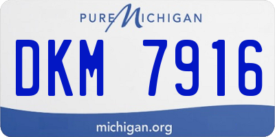 MI license plate DKM7916