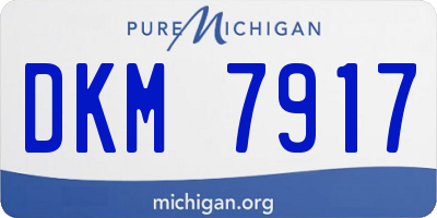 MI license plate DKM7917