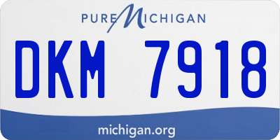 MI license plate DKM7918
