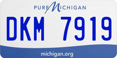 MI license plate DKM7919