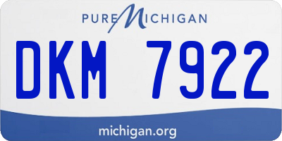 MI license plate DKM7922