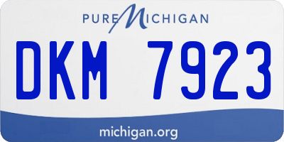 MI license plate DKM7923