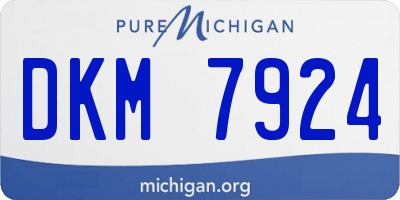 MI license plate DKM7924