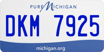 MI license plate DKM7925