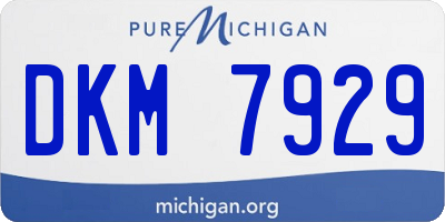 MI license plate DKM7929