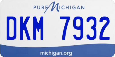 MI license plate DKM7932