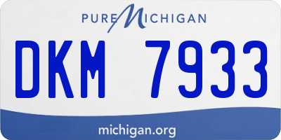 MI license plate DKM7933
