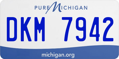 MI license plate DKM7942