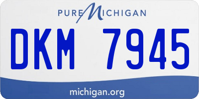 MI license plate DKM7945