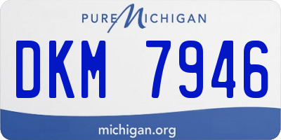 MI license plate DKM7946