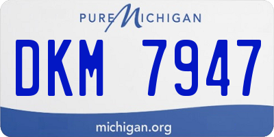 MI license plate DKM7947