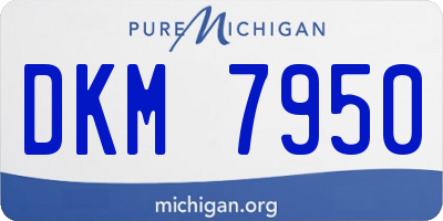 MI license plate DKM7950