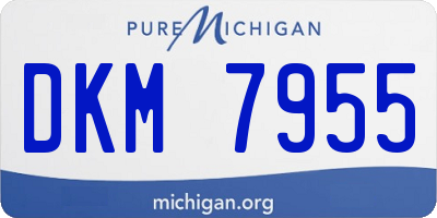 MI license plate DKM7955