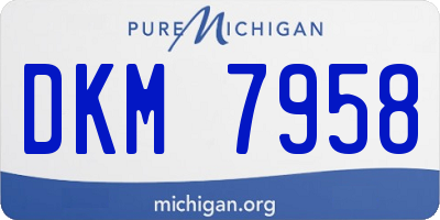 MI license plate DKM7958