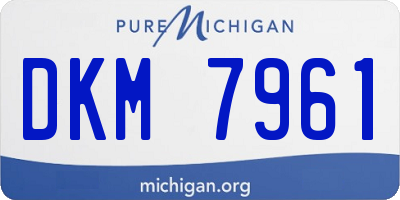 MI license plate DKM7961