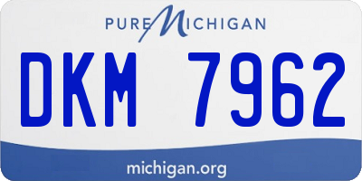 MI license plate DKM7962