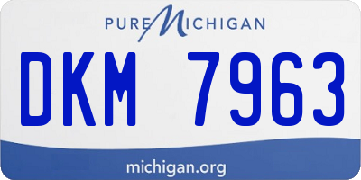 MI license plate DKM7963