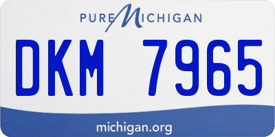 MI license plate DKM7965