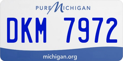 MI license plate DKM7972