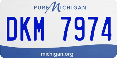 MI license plate DKM7974