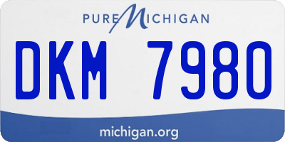 MI license plate DKM7980
