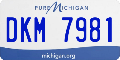 MI license plate DKM7981