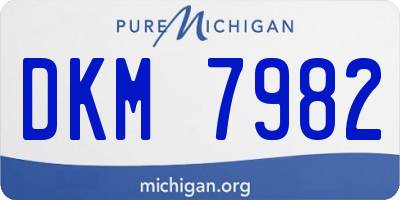 MI license plate DKM7982