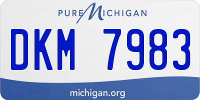 MI license plate DKM7983