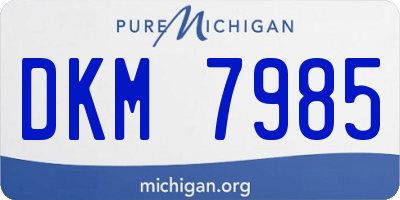 MI license plate DKM7985