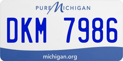 MI license plate DKM7986