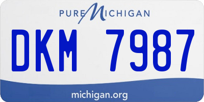 MI license plate DKM7987
