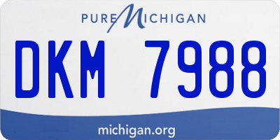 MI license plate DKM7988