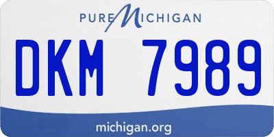 MI license plate DKM7989