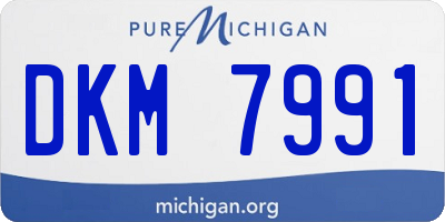 MI license plate DKM7991