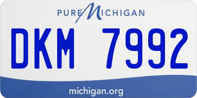 MI license plate DKM7992