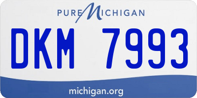 MI license plate DKM7993