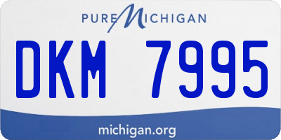 MI license plate DKM7995