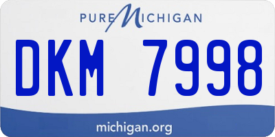 MI license plate DKM7998