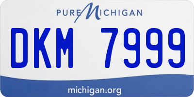 MI license plate DKM7999