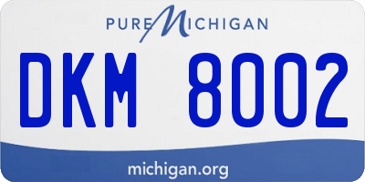 MI license plate DKM8002